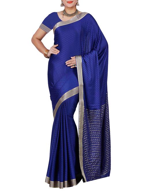 blue mysore silk saree - 12985104 - Very Small Image - 1