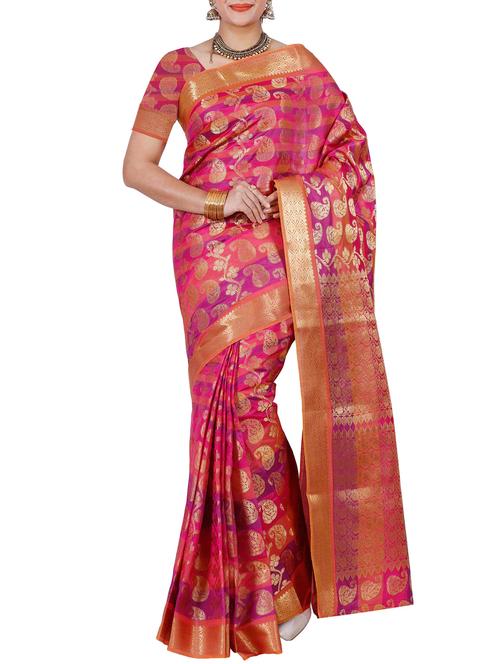 pink mysore silk saree - 12985119 - Very Small Image - 1