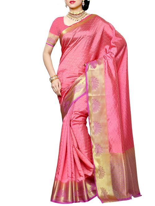 pink mysore silk saree - 12985121 - Very Small Image - 1
