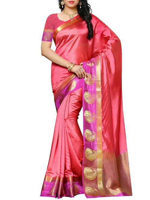 pink mysore silk saree - 12985124 - Very Small Image - 1