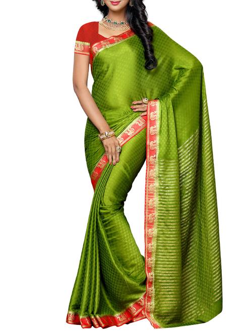 green mysore silk saree - 12985163 - Very Small Image - 1