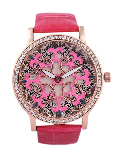 3wish women's analog pink dial wrist watch - 12986769 - Very Small Image - 1