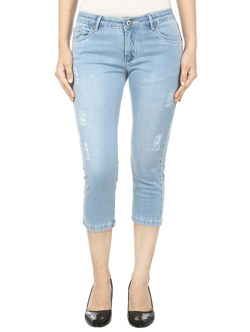 light blue denim capris - 12986812 - Very Small Image - 1
