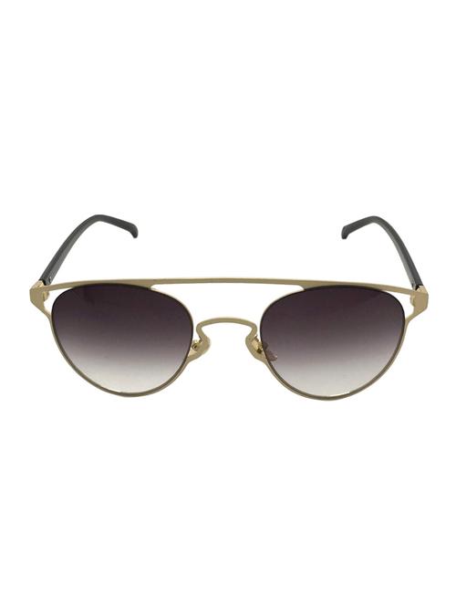 fashblush over-sized, round grey and golden sunglasses (unisex) - 12987870 - Very Small Image - 1
