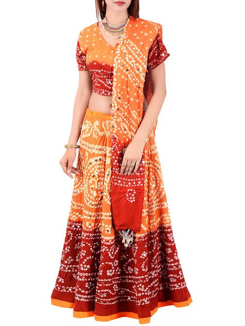 multicolored cotton saree lehenga - 12988074 - Very Small Image - 1