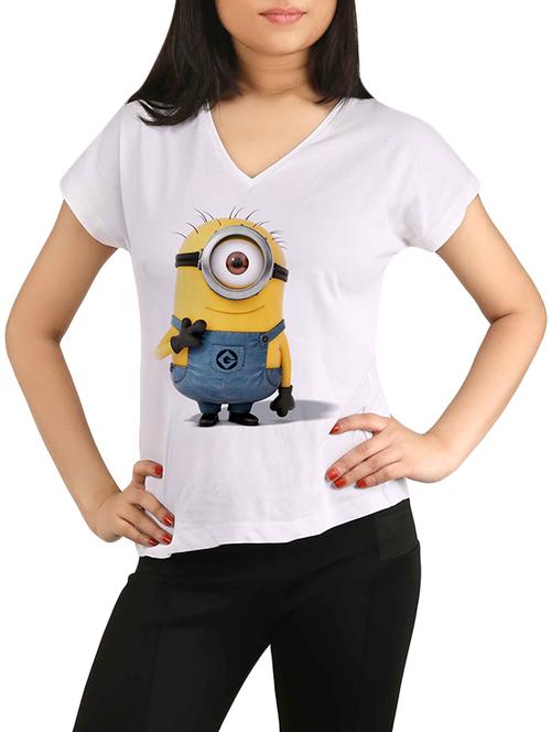 white printed polyester regular tee - 12988997 - Very Small Image - 1