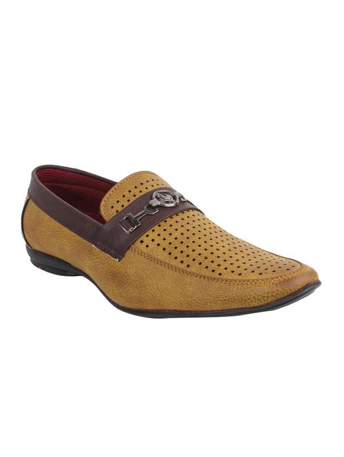 tan leatherette slip on shoe - 12991481 - Very Small Image - 1
