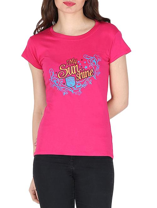 pink cotton regular tee - 12992183 - Very Small Image - 1