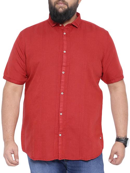red linen casual shirt - 12992765 - Very Small Image - 1