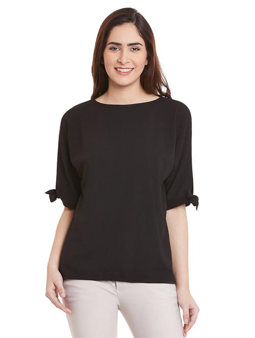 slit sleeved bow detail top - 12993233 - Very Small Image - 1