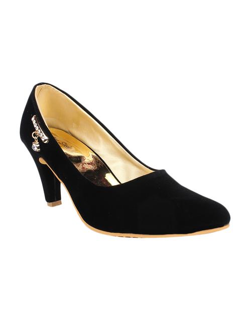 black velvet slip on pumps - 12995006 - Very Small Image - 1