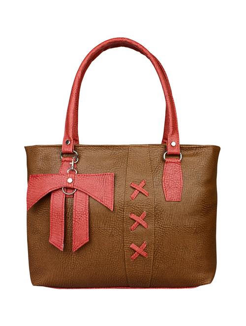 brown leatherette handbag - 12995413 - Very Small Image - 1