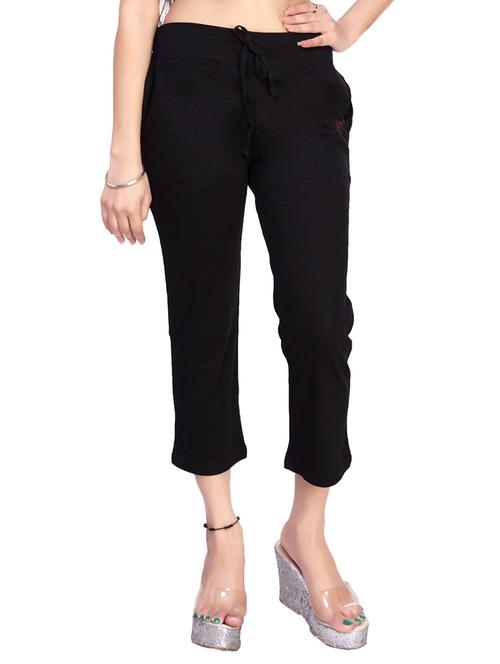 black cotton capris - 12996593 - Very Small Image - 1
