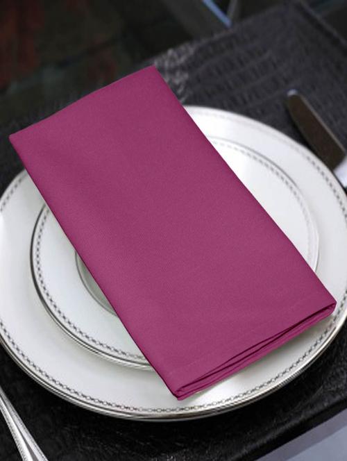 lushomes bordeaux cotton plain 6 table napkins set (dinner napkins) - 12997992 - Very Small Image - 1