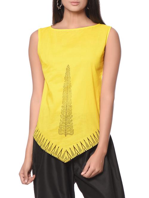 kaanchie nanggia yellow cotton top - 12999763 - Very Small Image - 1