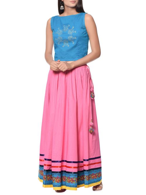 pink cotton skirt top - 12999809 - Very Small Image - 1
