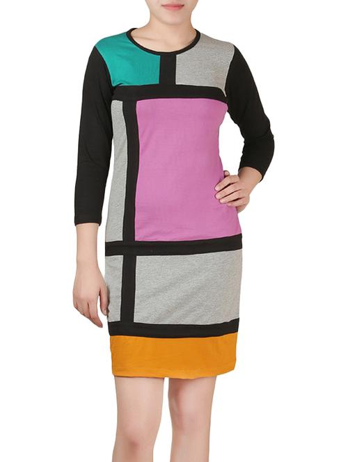 pink jersey sheath dress - 13000367 - Very Small Image - 1