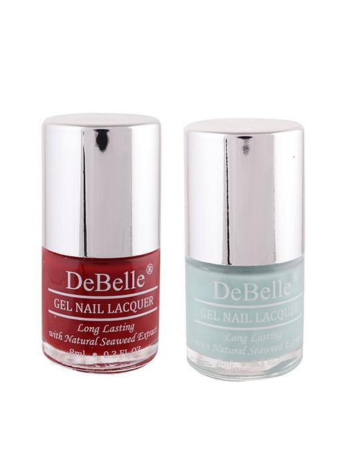 debelle nail polish (combo of 2 )(maroon & mint blue) - 13001844 - Very Small Image - 1