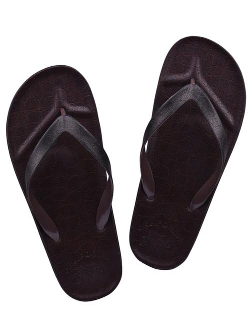 brown pu toe separator flip flops - 13002180 - Very Small Image - 1