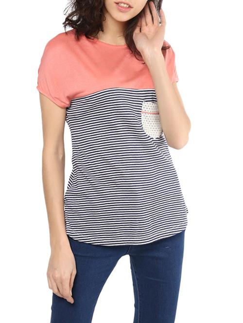 blue jersey striped tee - 13002474 - Very Small Image - 1