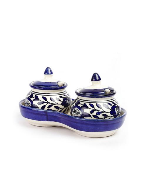blue ceramic pickle duo jars set - 1300272 - Very Small Image - 1