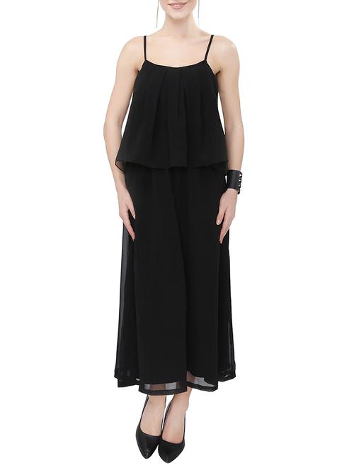 black georgette dress - 13003507 - Very Small Image - 1