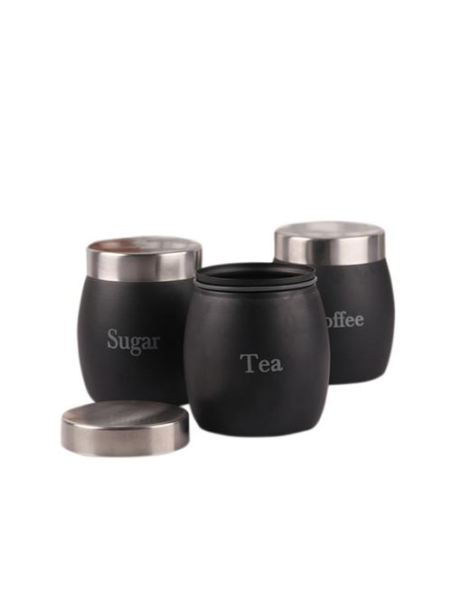 black barrel tea, coffee & sugar canister - 13005486 - Very Small Image - 1