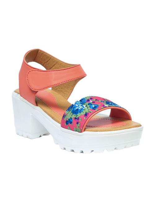 pink leatherette back strap sandals - 13007231 - Very Small Image - 1