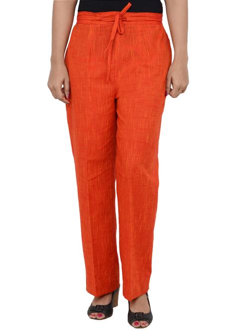 orange cotton palazzos - 13007736 - Very Small Image - 1