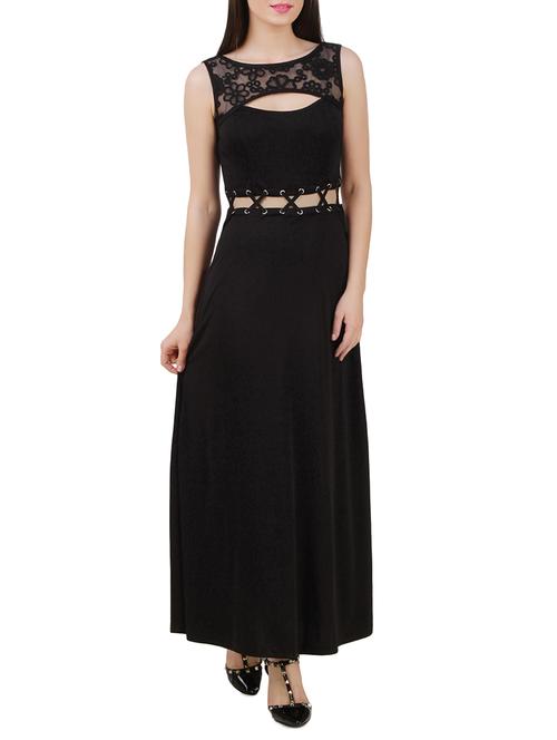 black jersey maxi dress - 13008938 - Very Small Image - 1