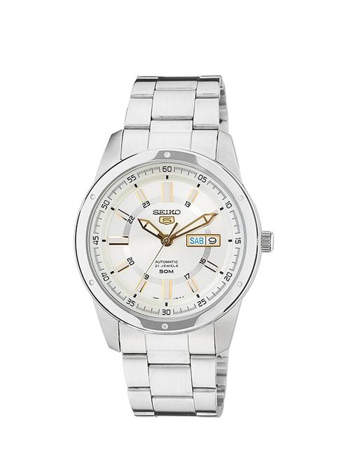 seiko 5 analog white dial men's watch - snkn11k1 - 13009615 - Very Small Image - 1