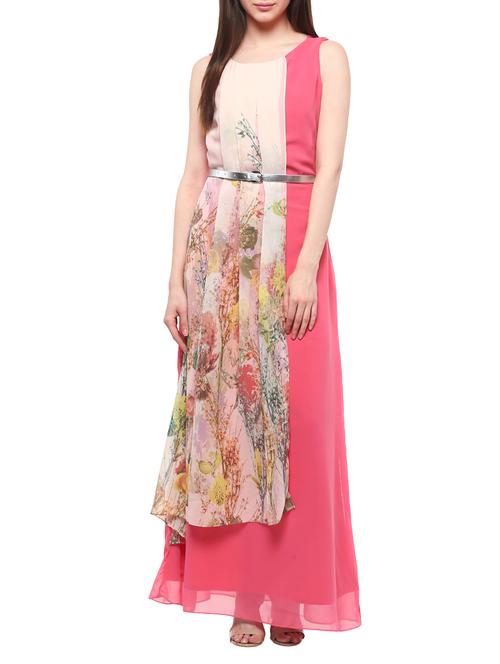 pink printed dress - 13009756 - Very Small Image - 1
