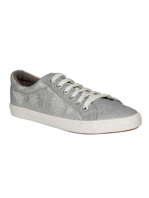 silver leatherette sneakers - 13010133 - Very Small Image - 1