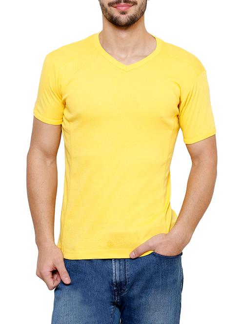 yellow cotton tshirt - 13010848 - Very Small Image - 1