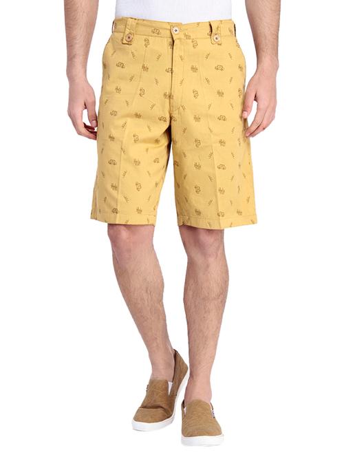 beige printed cotton short - 13011042 - Very Small Image - 1