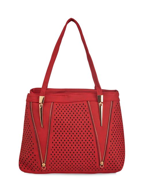 red leatherette handbag - 13012382 - Very Small Image - 1