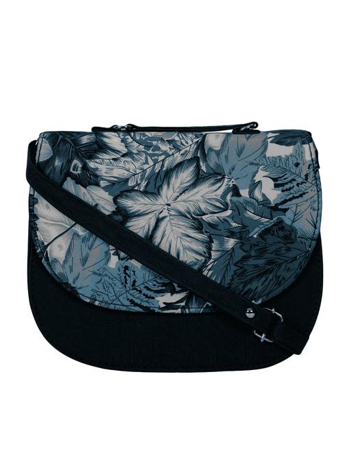 black synthetic leather sling bag - 13016461 - Very Small Image - 1