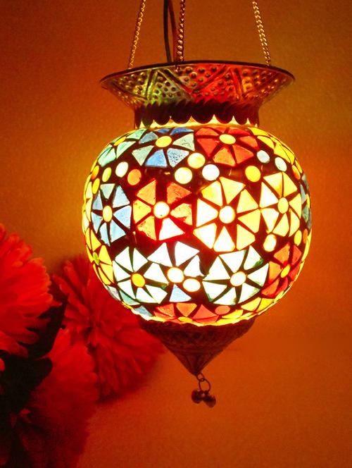 susajjit flower design hanging lamp with beautiful work - 13021871 - Very Small Image - 1