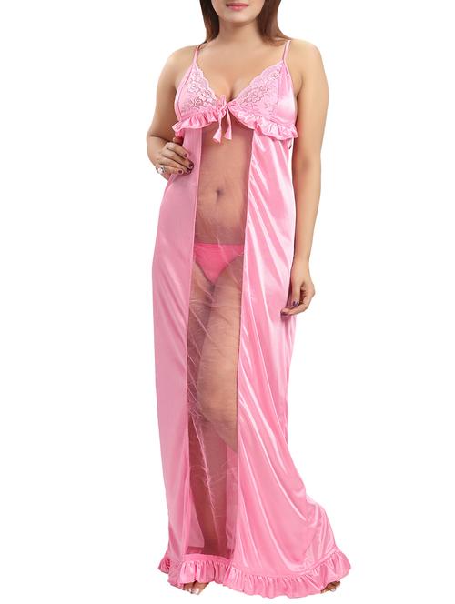 pink satin gown - 13023266 - Very Small Image - 1