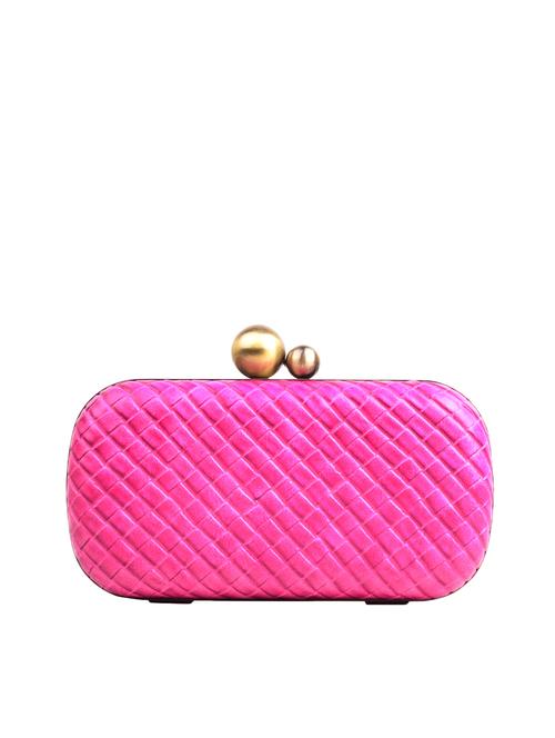 pink leather clutch - 13023410 - Very Small Image - 1