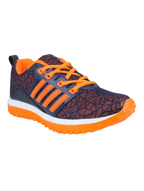 blue synthetic & mesh sports shoes - 13025003 - Very Small Image - 1
