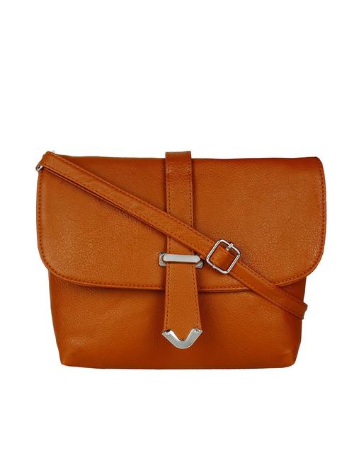 brown leatherette sling bag - 13025043 - Very Small Image - 1