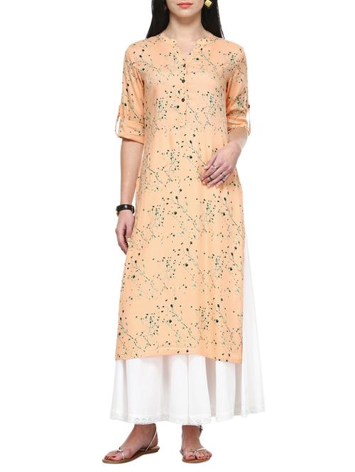 abstract print straight kurta - 13025567 - Very Small Image - 1