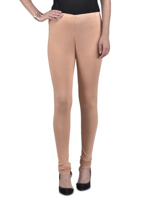 beige  viscose lycra leggings - 1302909 - Very Small Image - 1