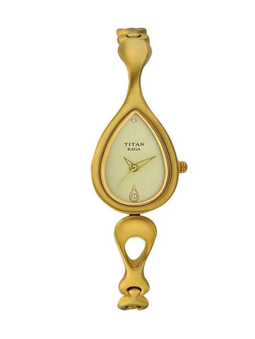 titan raga analog gold dial women's watch - ne2400ym02 - 13029147 - Very Small Image - 1