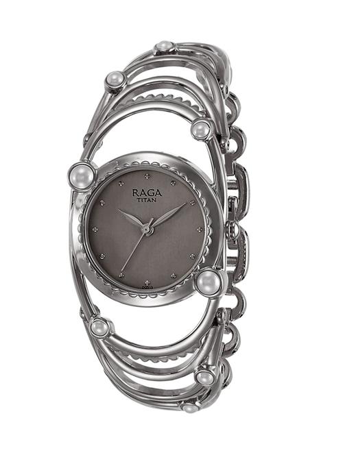 titan raga aurora analog silver dial women's watch-95049sm01 - 13029184 - Very Small Image - 1