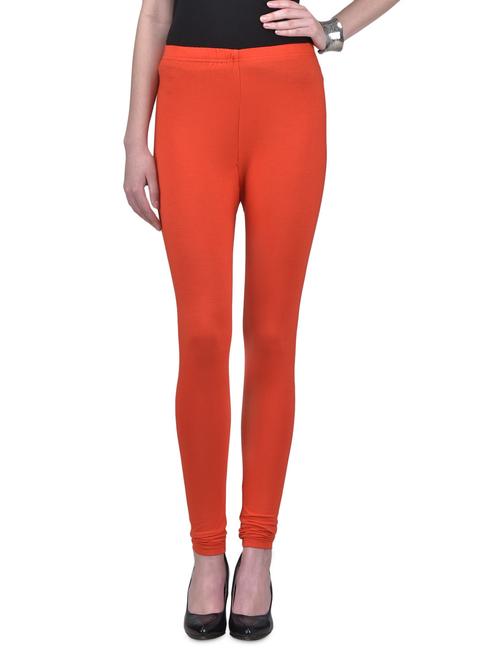 orange viscose lycra leggings - 1302919 - Very Small Image - 1