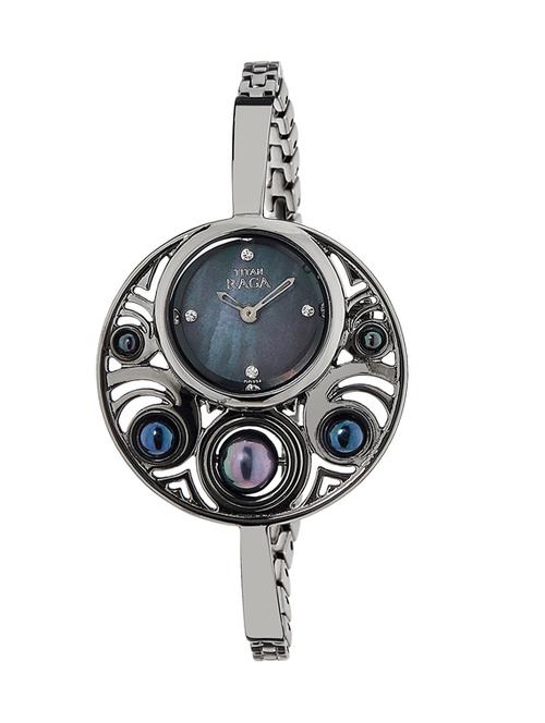 titan raga pearl analog mother of pearl dial women's watch - 9972qm01 - 13029199 - Very Small Image - 1