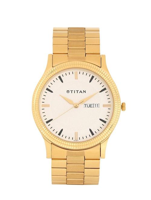 titan white dial men's analog watch - 1650ym03 - 13029231 - Very Small Image - 1