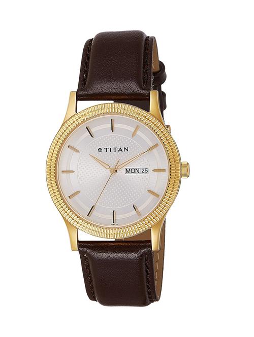 titan analog white dial men's watch - 1650yl01 - 13029235 - Very Small Image - 1